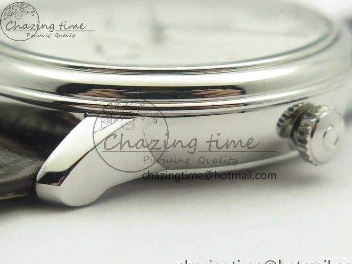 0119 FashionForward De Ville Prestige Real Power Reserve SS TW 1:1 Best Edition White Dial SS Markers On Leather Strap A 8095